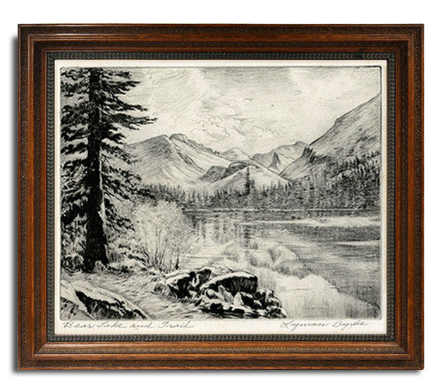 Lyman Byxbe, "Bear Lake with Trail"