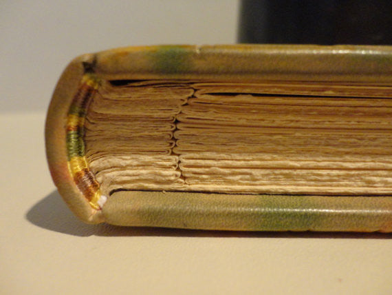 Hand-bound Striped Leather Embossed Journal