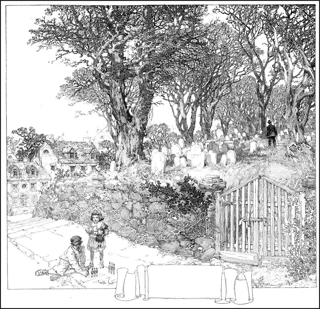 Franklin Booth, "Burial Hill"