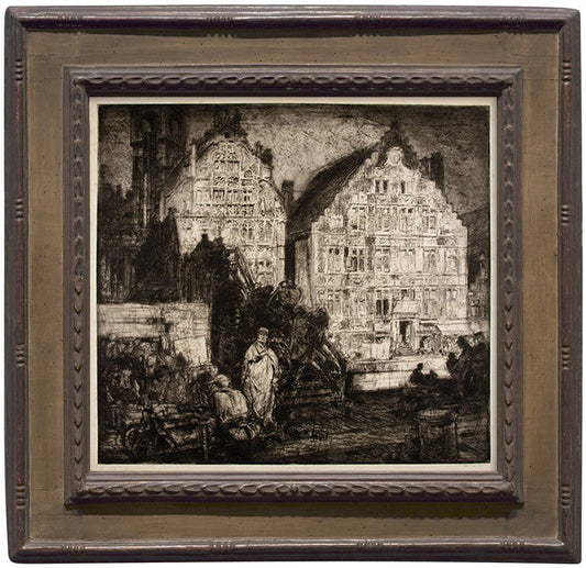 Frank Brangwyn, "Old Houses, Ghent"