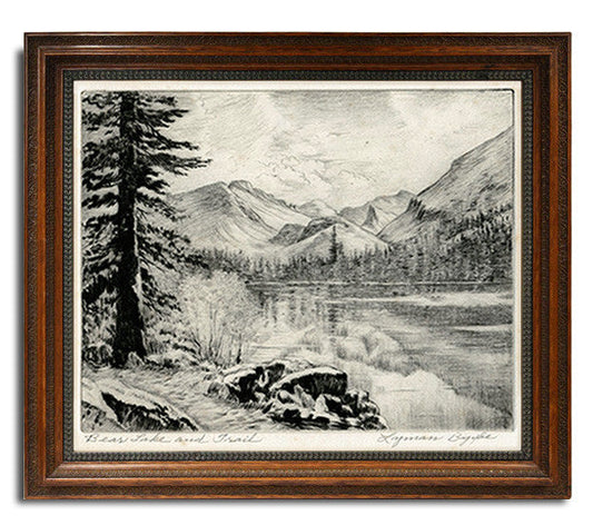 Lyman Byxbe, "Bear Lake with Trail"
