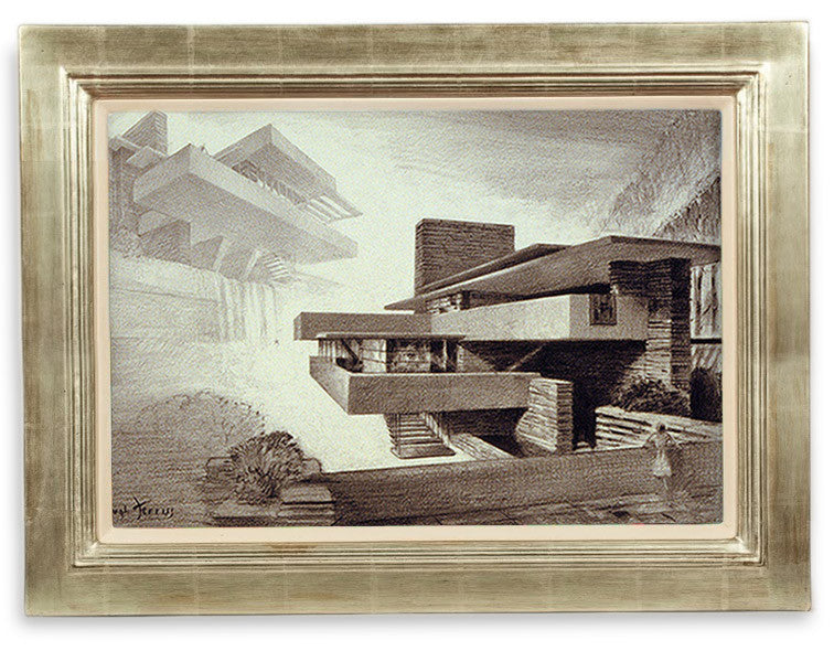 Hugh Ferriss, "Falling Water"