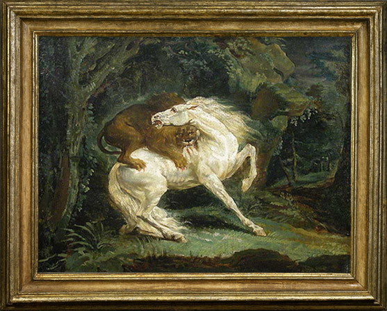 Théodore Géricault, "Horse Attacked by a Lion"