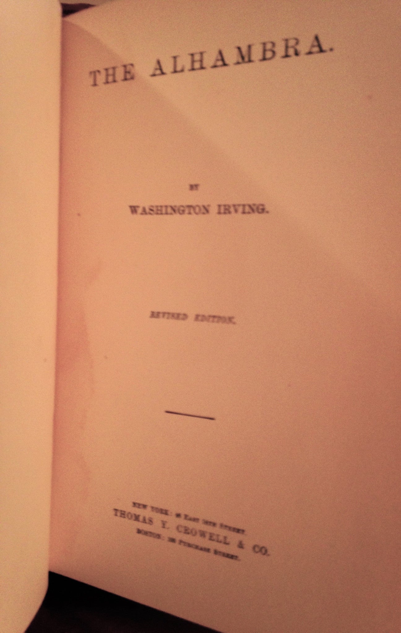The Alhambra by Washington Irving