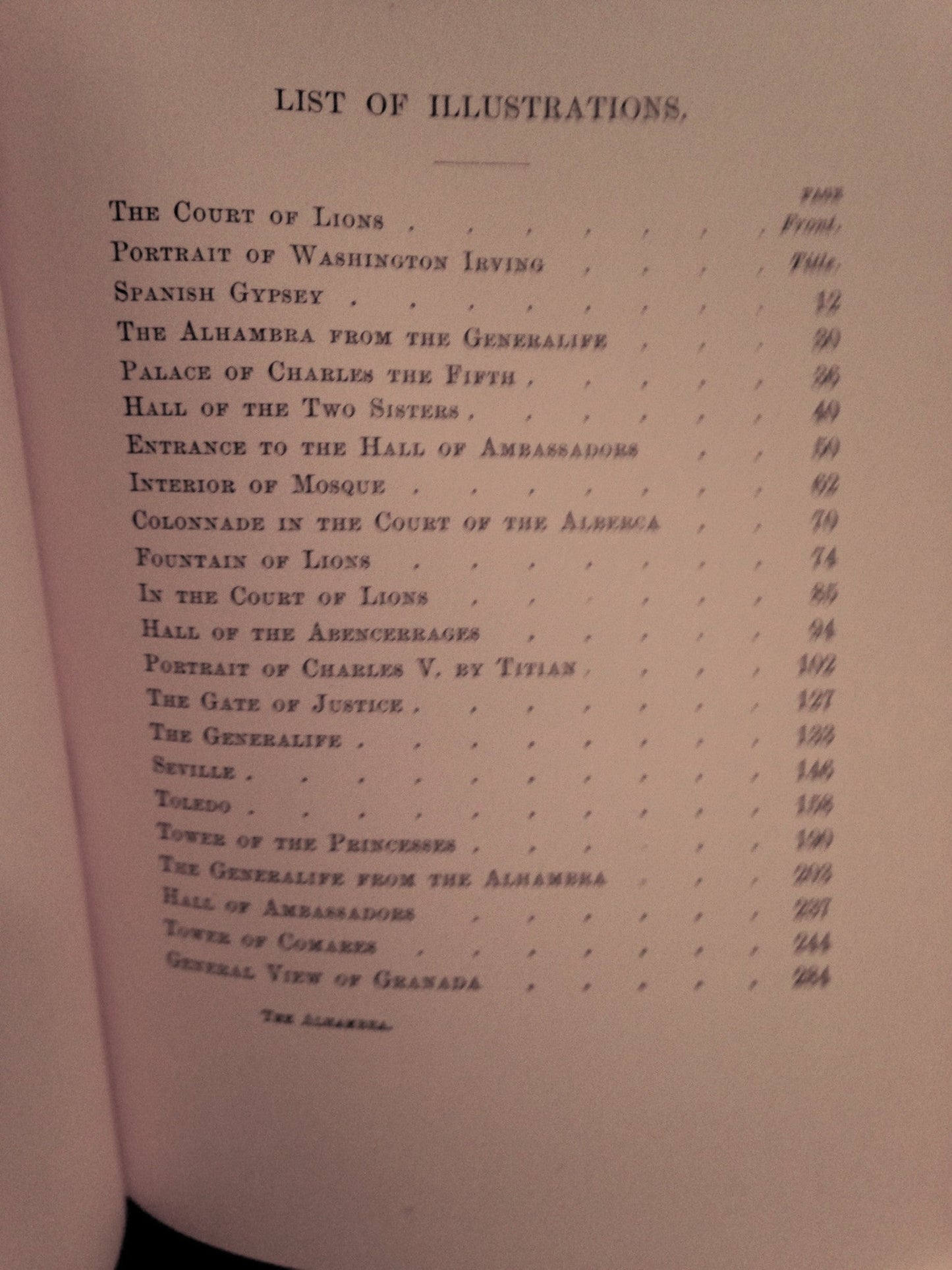 The Alhambra by Washington Irving