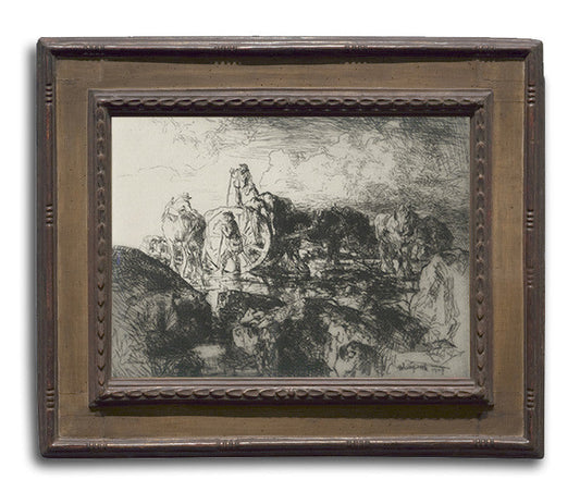 Edmund Blampied, "A Jersey Vraic Cart"