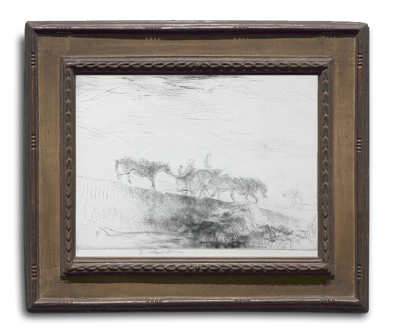 Edmund Blampied, "Vraicing Early Morning"