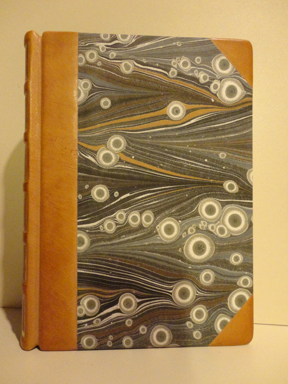 Intaglio Marbled Paper and Leather Journal