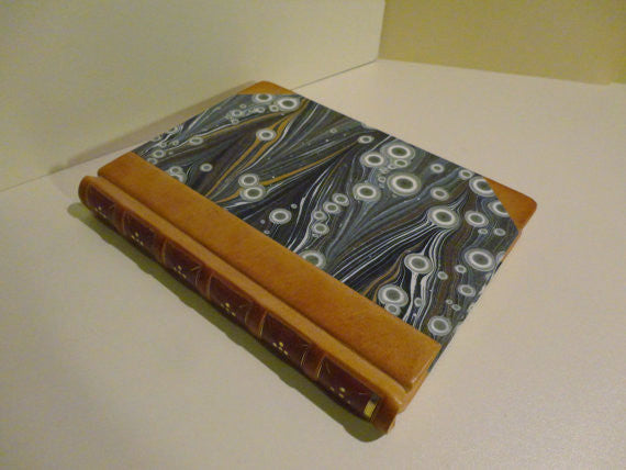 Intaglio Marbled Paper and Leather Journal