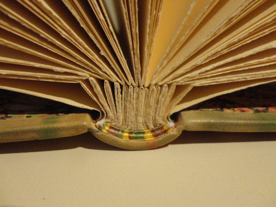 Hand-bound Striped Leather Embossed Journal