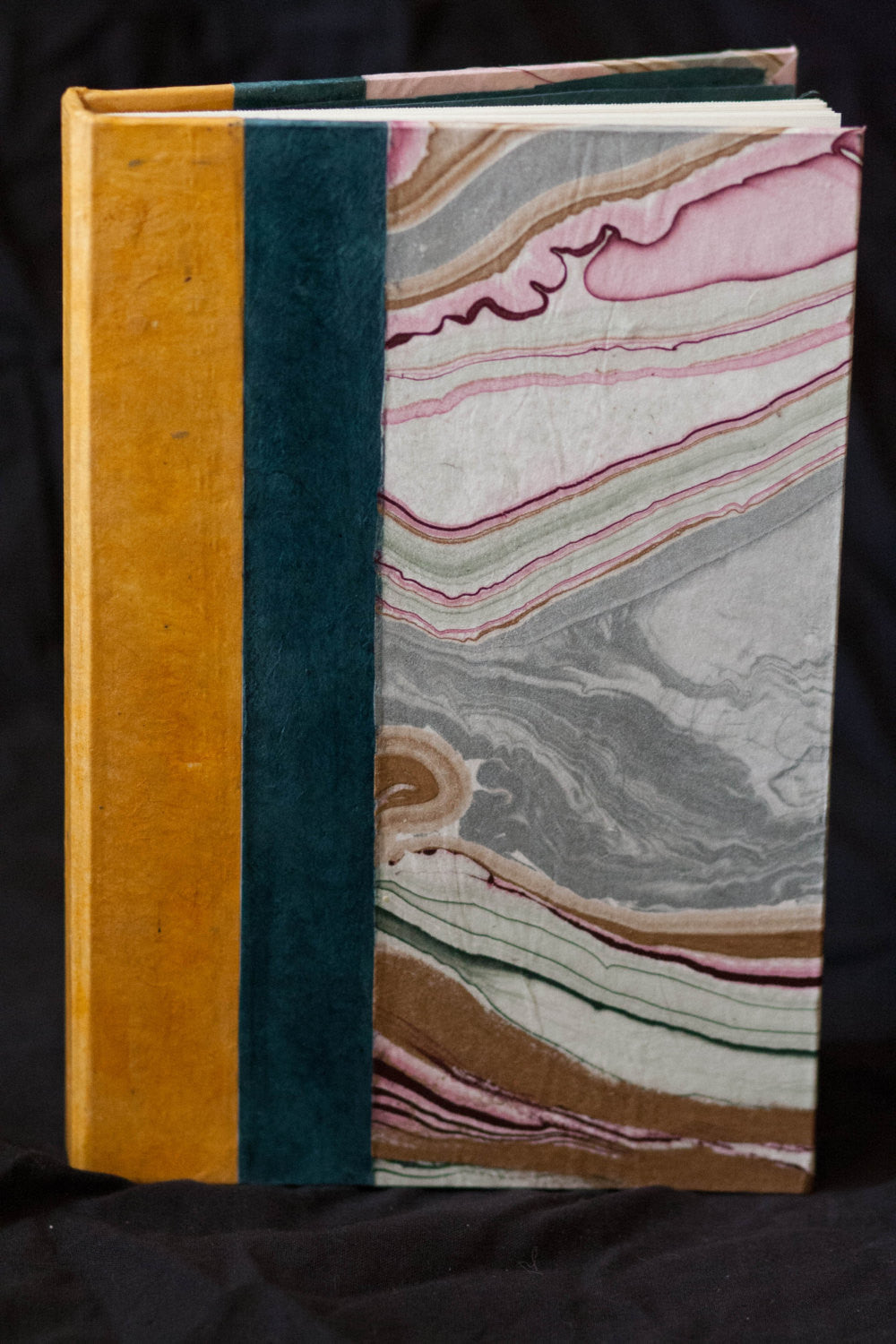 Mauve and Grey Marble Hand-bound Journal